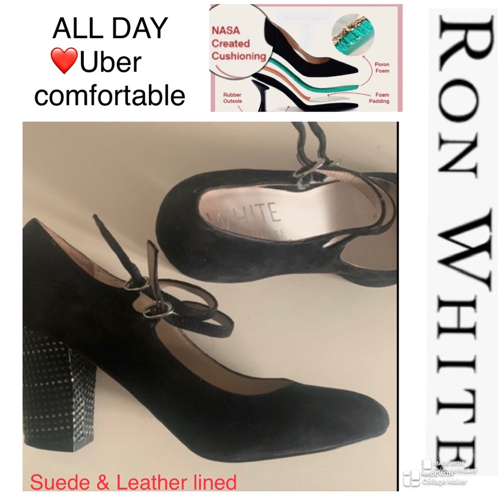 RON WHITE ⭐️ LEATHER lined NASA ‘soles’ technology